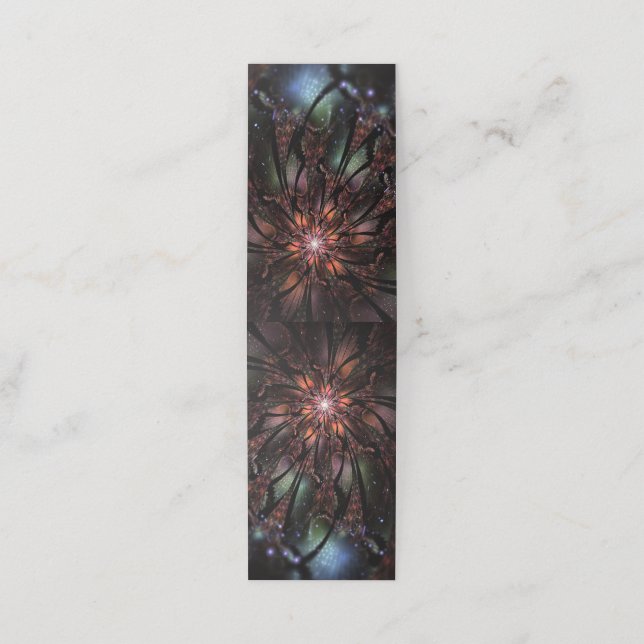 Soft and tenderness fractal fantasy flower   appointment card (Outside Unfolded)