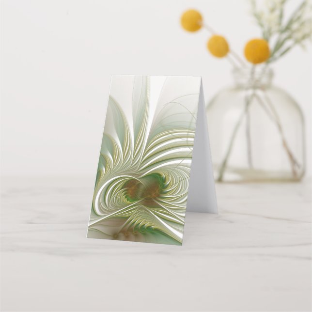 Soft and tenderness fractal fantasy flower appointment card (Front)