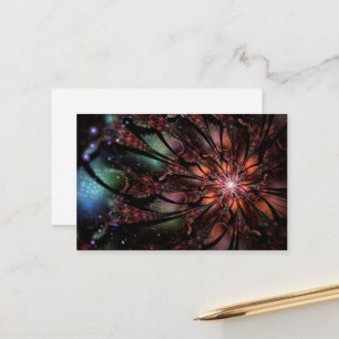 Soft and tenderness fractal fantasy flower  appointment card