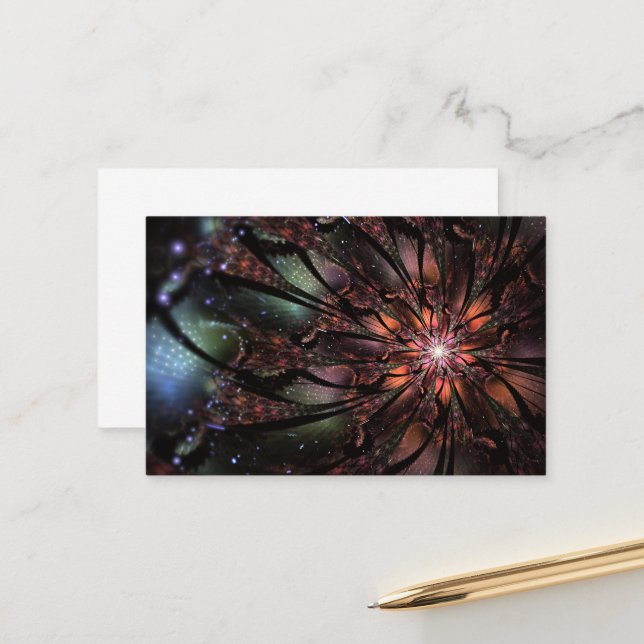 Soft and tenderness fractal fantasy flower  appointment card (Front/Back In Situ)