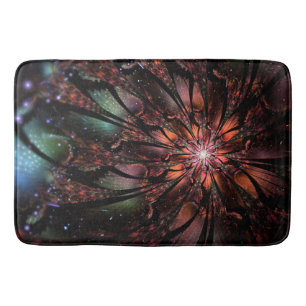Soft and tenderness fractal fantasy flower  bath mat