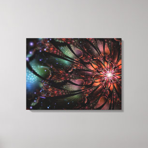 Soft and tenderness fractal fantasy flower canvas print
