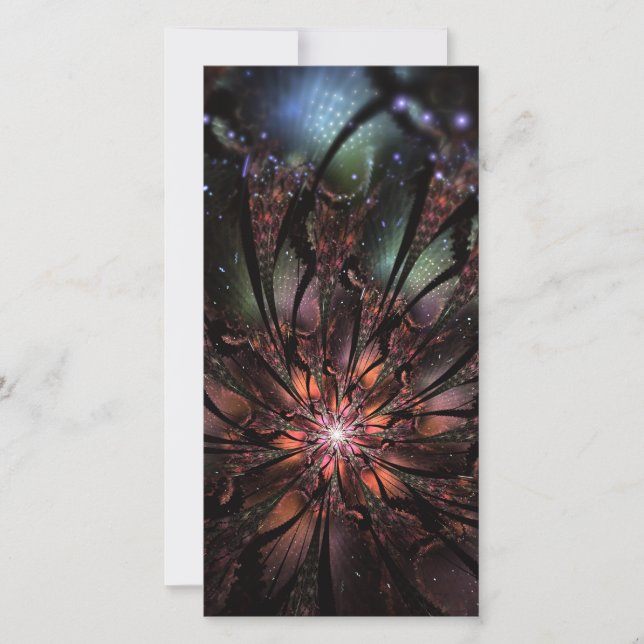 Soft and tenderness fractal fantasy flower card (Front)