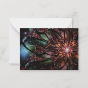 Soft and tenderness fractal fantasy flower  card