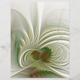Soft and tenderness fractal fantasy flower custom letterhead