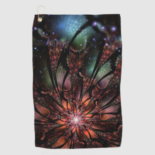 Soft and tenderness fractal fantasy flower golf towel