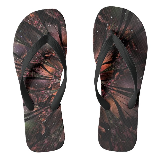Soft and tenderness fractal fantasy flower jandals (Footbed)