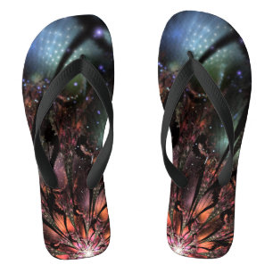 Soft and tenderness fractal fantasy flower  jandals