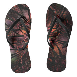 Soft and tenderness fractal fantasy flower   jandals