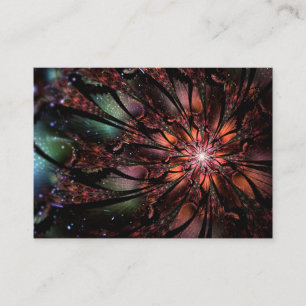 Soft and tenderness fractal fantasy flower loyalty card
