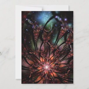 Soft and tenderness fractal fantasy flower  magnetic invitation
