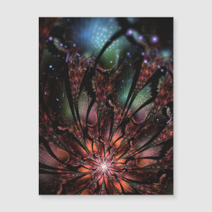Soft and tenderness fractal fantasy flower magnetic invitation