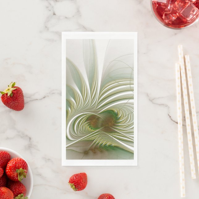 Soft and tenderness fractal fantasy flower  napkin (Insitu)