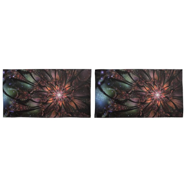 Soft and tenderness fractal fantasy flower  pillowcase (Front-Set)