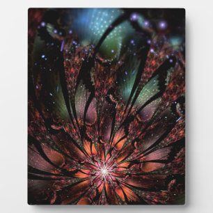 Soft and tenderness fractal fantasy flower plaque