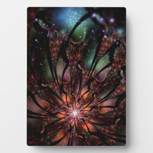 Soft and tenderness fractal fantasy flower plaque