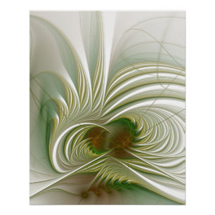 Soft and tenderness fractal fantasy flower poster