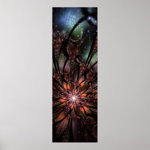 Soft and tenderness fractal fantasy flower poster