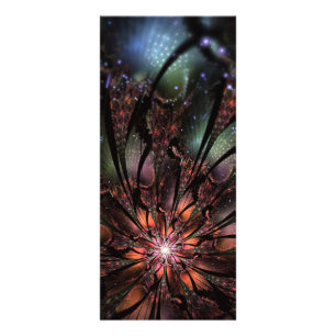 Soft and tenderness fractal fantasy flower rack card