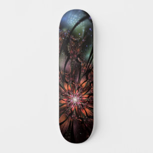 Soft and tenderness fractal fantasy flower skateboard