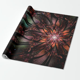 Soft and tenderness fractal fantasy flower wrapping paper
