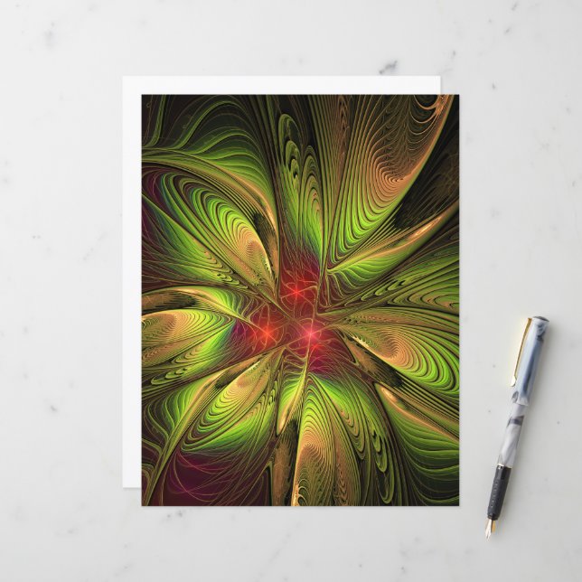 Soft and tenderness fractal fantasy flowers (Front/Back In Situ)