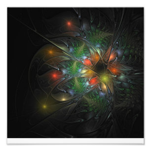 Soft and tenderness fractal fantasy flowers accent photo print