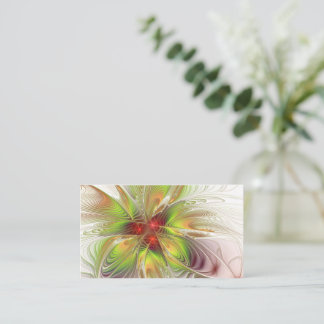Soft and tenderness fractal fantasy flowers advice card