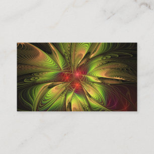 Soft and tenderness fractal fantasy flowers appointment card