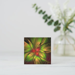 Soft and tenderness fractal fantasy flowers appointment card