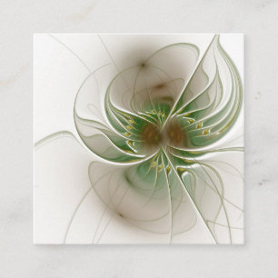 Soft and tenderness fractal fantasy flowers appointment card