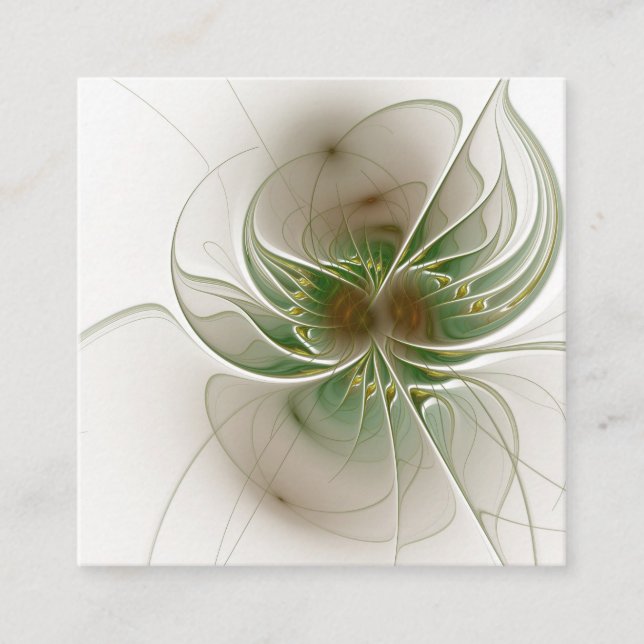 Soft and tenderness fractal fantasy flowers appointment card (Front)