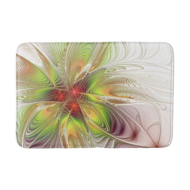Soft and tenderness fractal fantasy flowers  bath mat (Front)