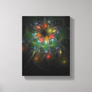 Soft and tenderness fractal fantasy flowers canvas print