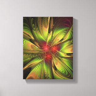 Soft and tenderness fractal fantasy flowers canvas print