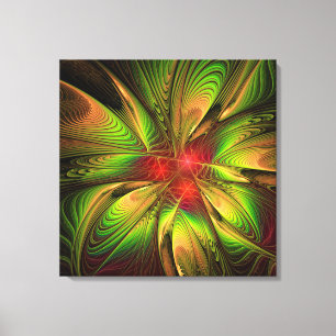Soft and tenderness fractal fantasy flowers canvas print