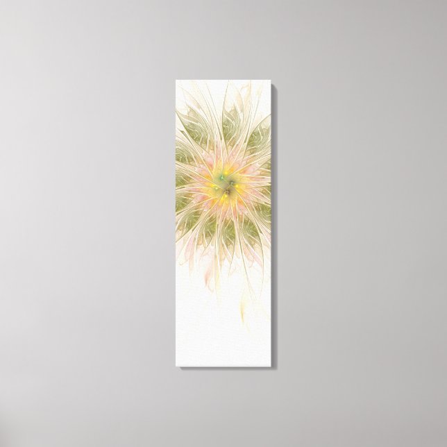 Soft and tenderness fractal fantasy flowers  canvas print (Front)