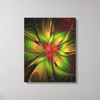 Soft and tenderness fractal fantasy flowers canvas print