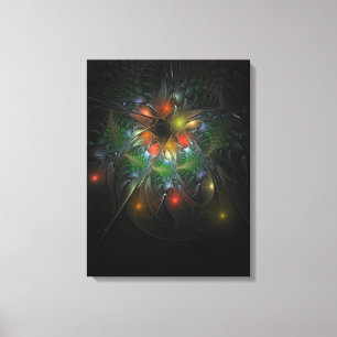 Soft and tenderness fractal fantasy flowers canvas print