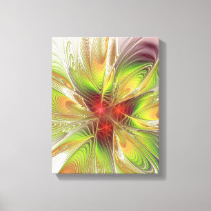 Soft and tenderness fractal fantasy flowers canvas print