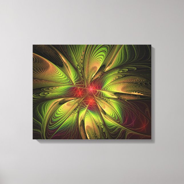 Soft and tenderness fractal fantasy flowers  canvas print (Front)