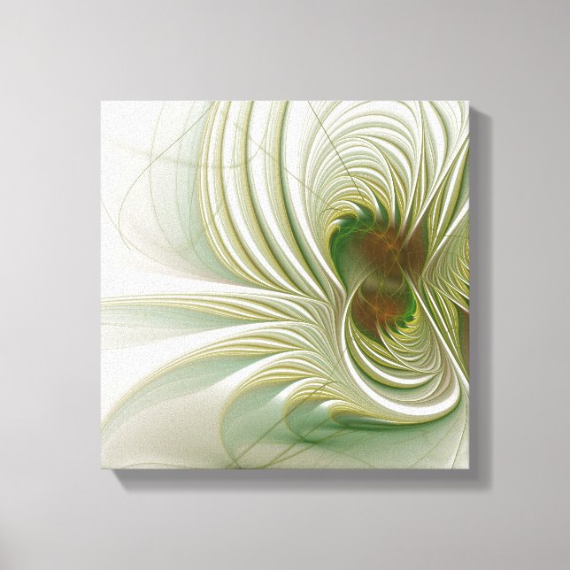 Soft and tenderness fractal fantasy flowers canvas print (Front)