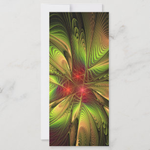 Soft and tenderness fractal fantasy flowers card