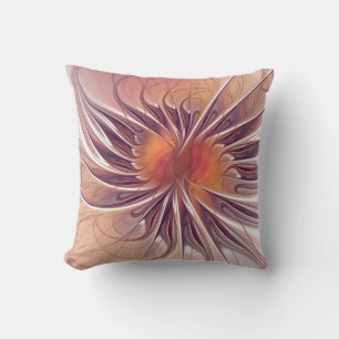 Soft and tenderness fractal fantasy flowers cushion