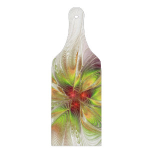 Soft and tenderness fractal fantasy flowers cutting board