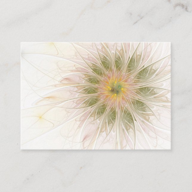 Soft and tenderness fractal fantasy flowers discount card (Front)