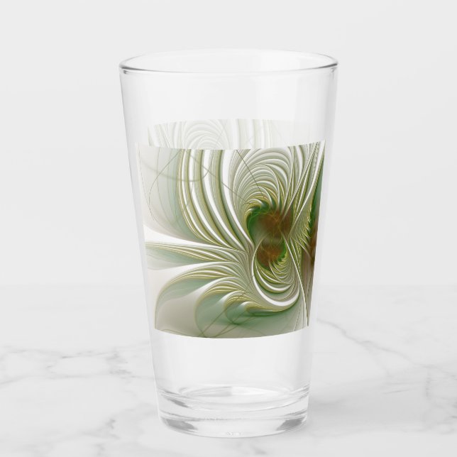 Soft and tenderness fractal fantasy flowers glass (Front)