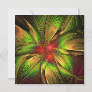 Soft and tenderness fractal fantasy flowers invitation