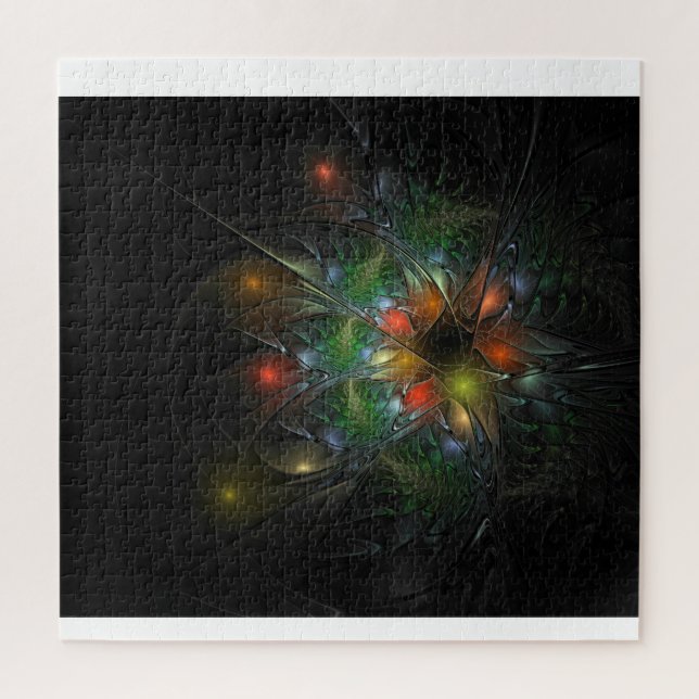 Soft and tenderness fractal fantasy flowers  jigsaw puzzle (Vertical)
