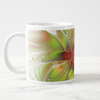 Soft and tenderness fractal fantasy flowers large coffee mug